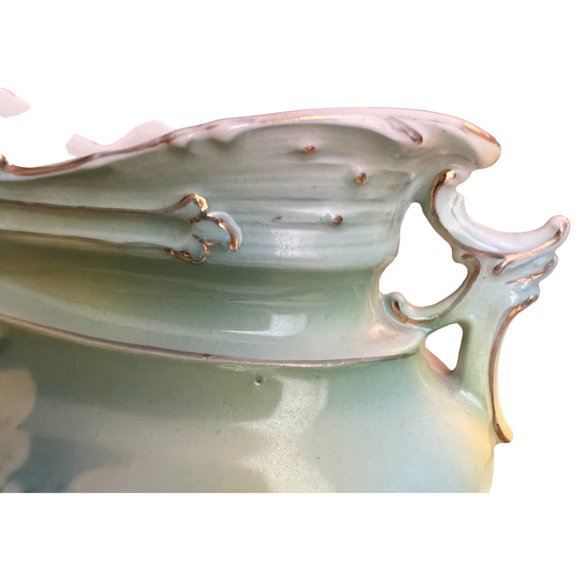 💕 SOLD 💕 ROYAL BRUXONIA Double-Handled Early 1900s ANTIQUE Swan Vase Austria - Picture 12 of 14